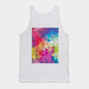 Geometric Fractal Triangles Rainbow Tank Top